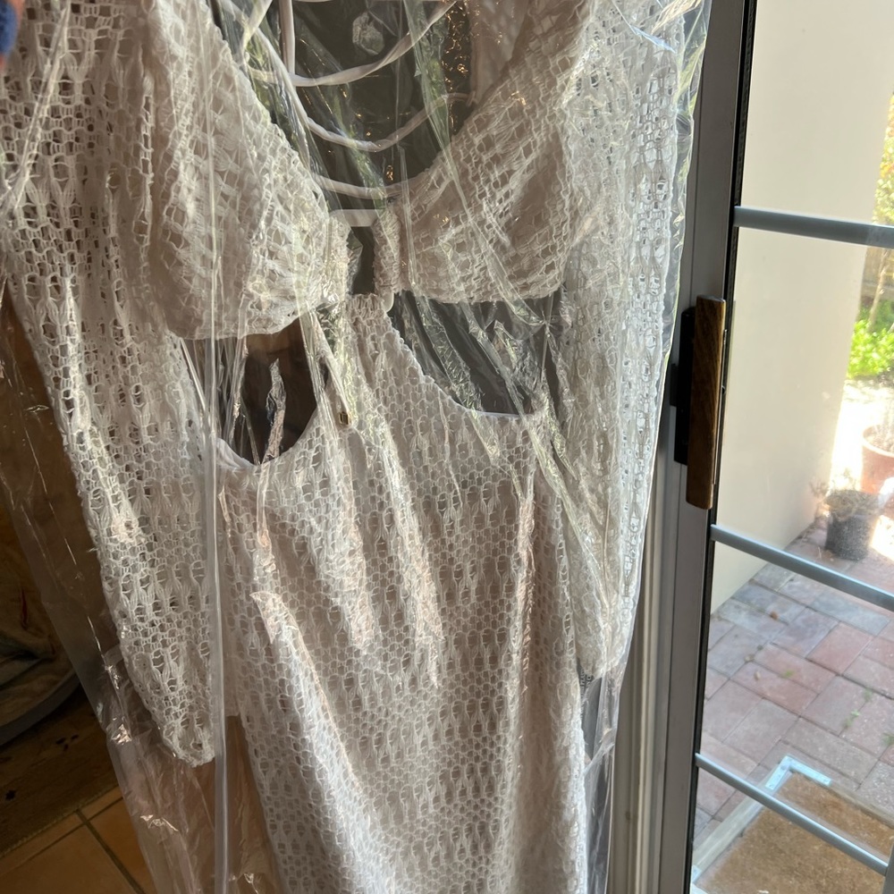 patBO Crochet Cut Out Maxi Dress white - Picture 4 of 6